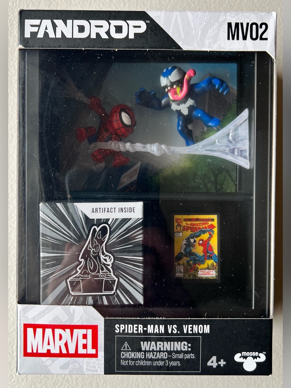 Fandrop Marvel MV02 Spider-Man Vs Venom Figure Diorama Moose Toys New